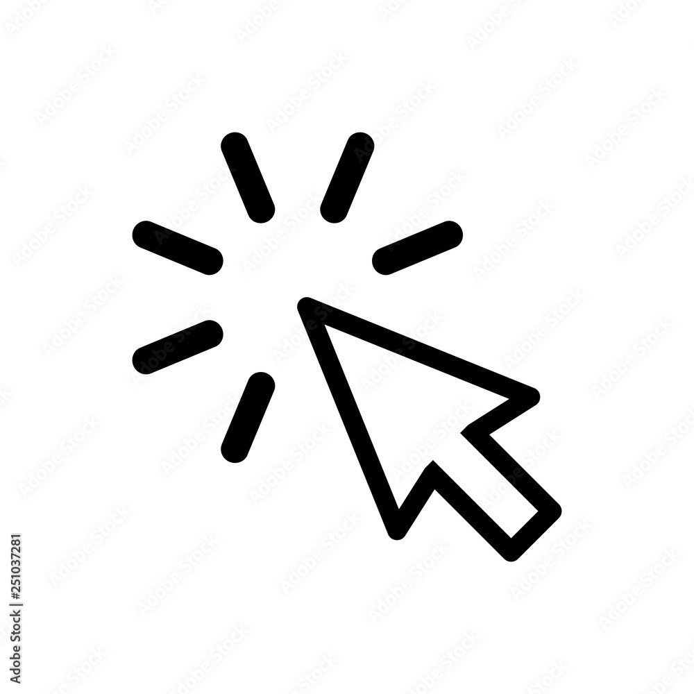 Click icon vector. Cursor icon. Computer mouse click cursor black arrow icons. Click icon vector. Cursor icon. Computer mouse click cursor black arrow icons.