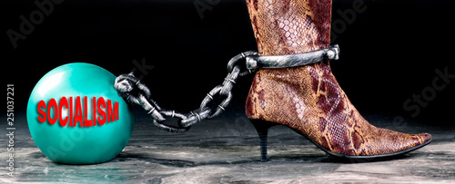 Fotografi Socialism the new ball and chain.