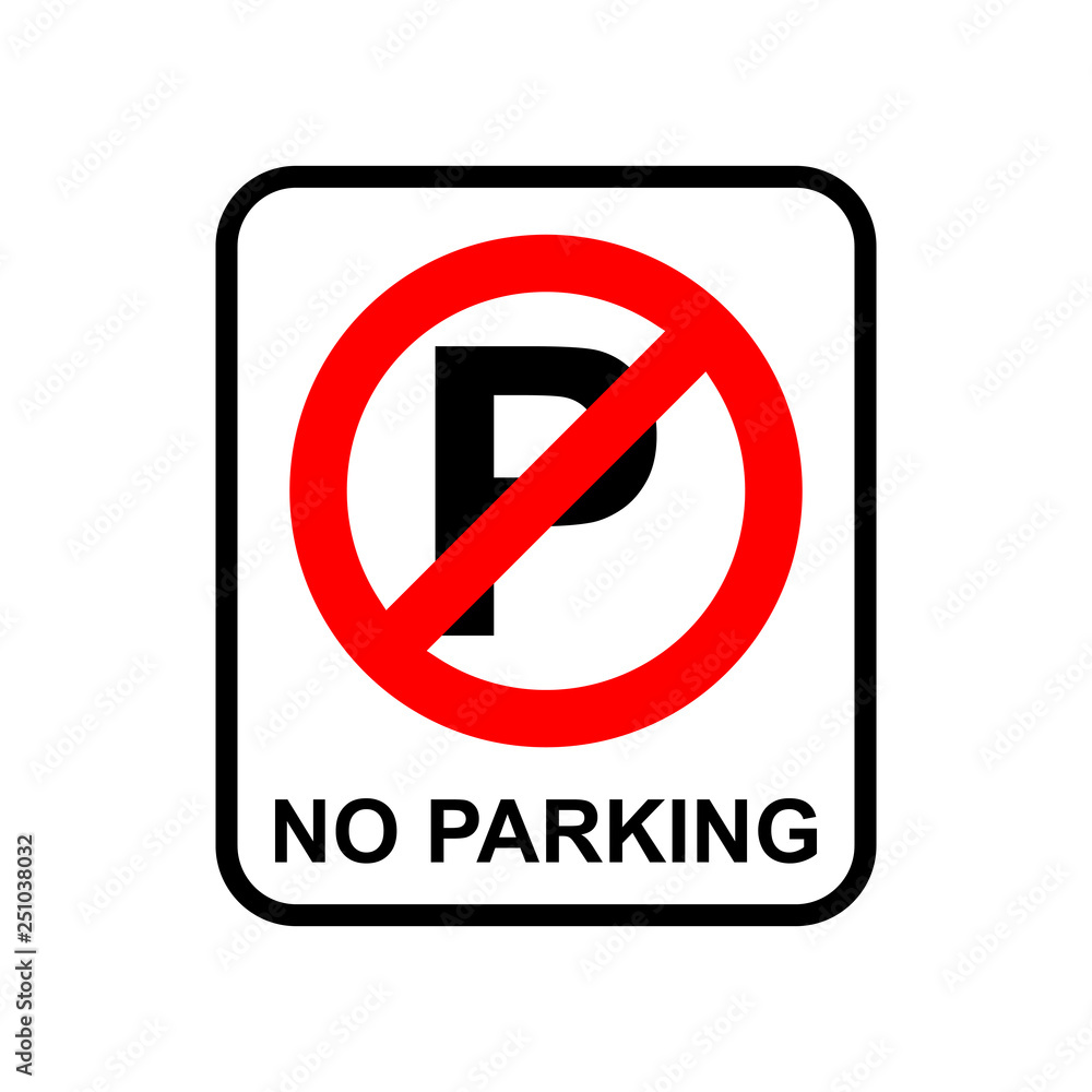 No parking sign