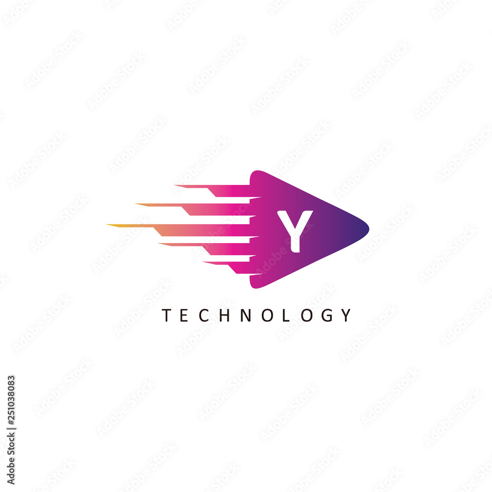 Digital Play Y Letter Logo. Play Media Logo Digital Play Y Letter Logo. Play Media Logo