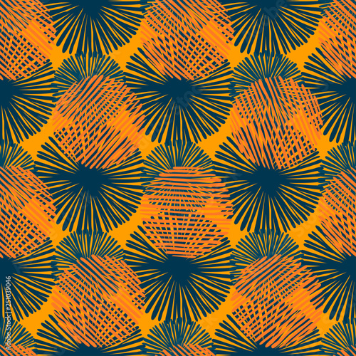 Abstract Ikat and boho style handcraft fabric pattern. Traditional Ethnic design for clothing and textile background, carpet or wallpaper