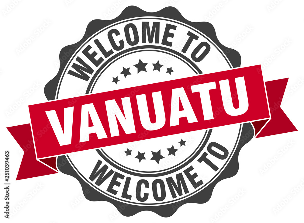 Obraz premium Vanuatu round ribbon seal
