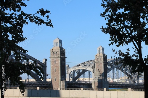 BOLSHEOKHTINSKY BRIDGE THE BRIDGE OF PETER THE GREAT