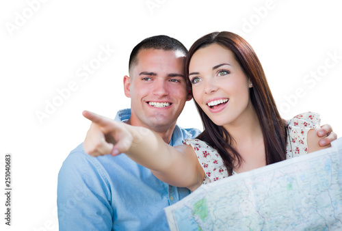 Young Military Couple Looki...