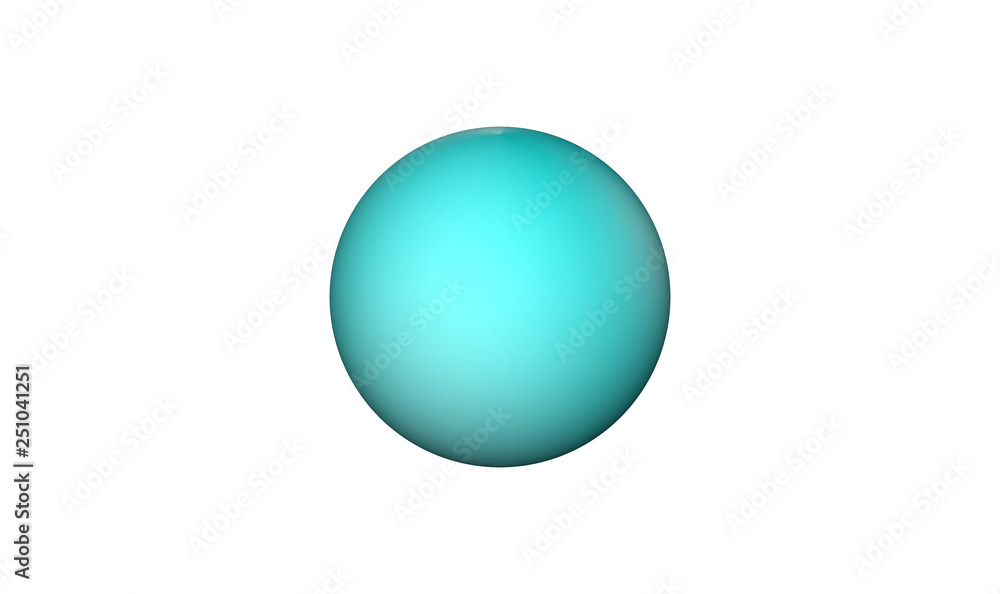 blue ball isolated on white background