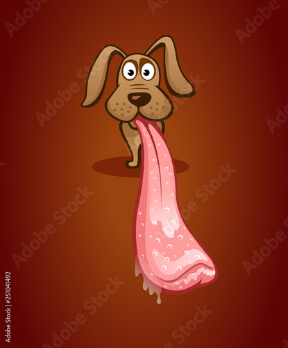 dog cartoon vector illustration
