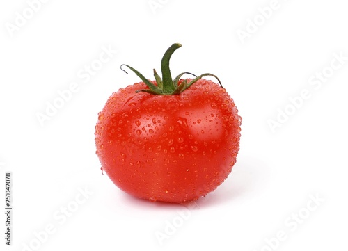 Wallpaper Mural fresh tomato with drops of water isolated on white Torontodigital.ca