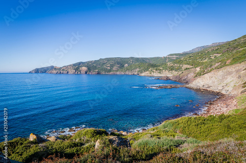 North West coastline between Bosa and Alghero, Sardinia island. Italy