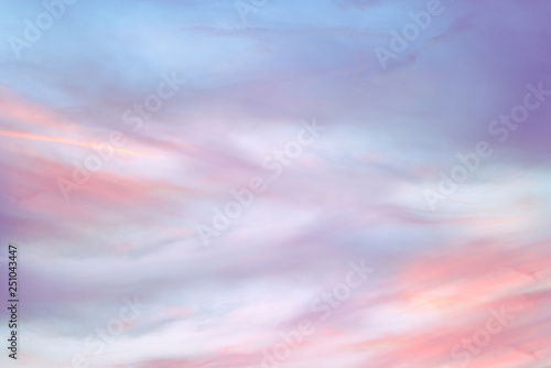 Photography Twilight sky with effect of light pastel tone