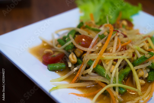Green Papaya Salad (Som tum ), Thai Food, Thailand