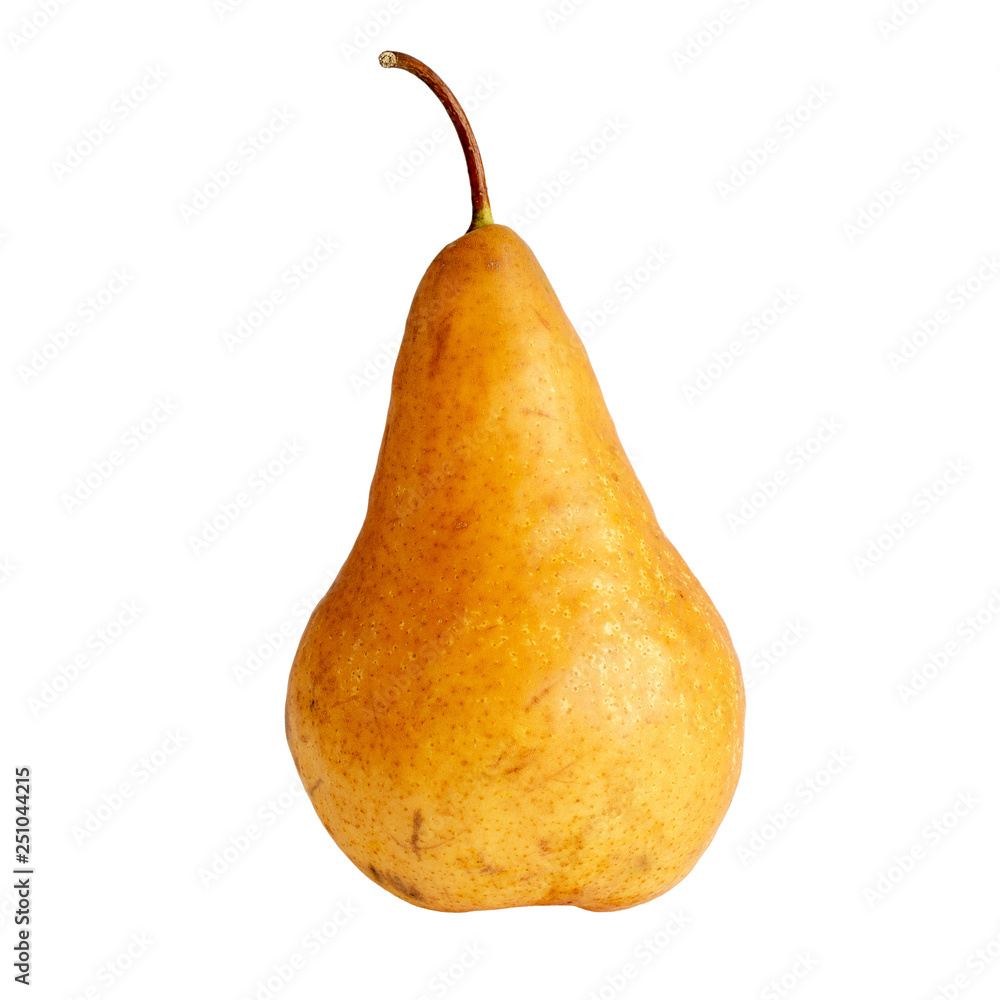 Pear one organic natural pear isolated on white isolated cut out image Pear one organic natural pear isolated on white isolated cut out image