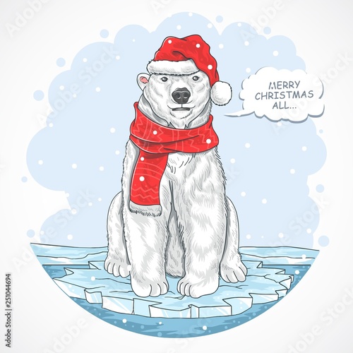 POLAR BEAR SANTA CLAUS