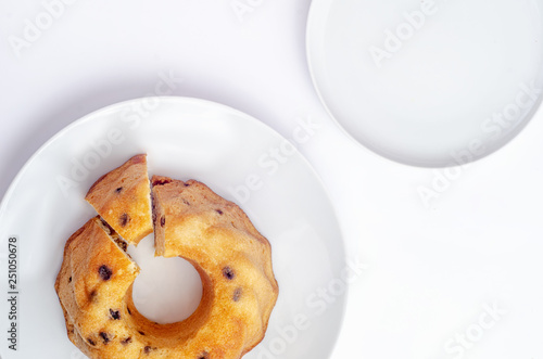 Homemade cake in the form of a ring