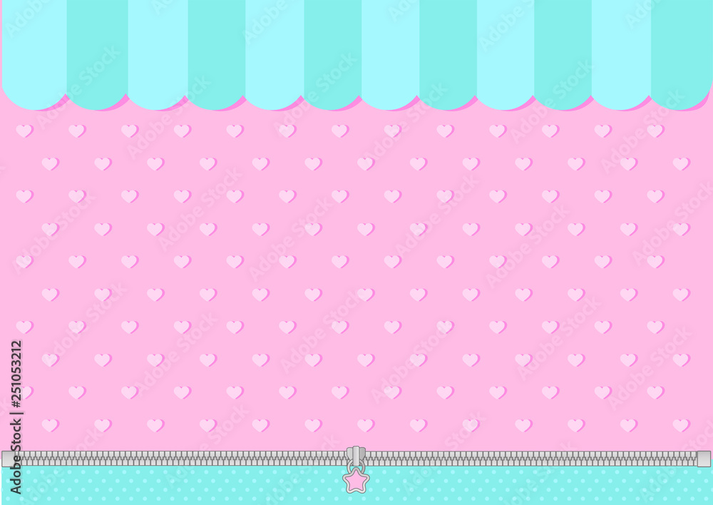 Pink and mint blue green background with little hearts. Candy shop backdrop. Decoration banner themed Lol surprise doll girlish style. Invitation card template. Horizontal and vertical orientation Pink and mint blue green background with little hearts. Candy shop backdrop. Decoration banner themed Lol surprise doll girlish style. Invitation card template. Horizontal and vertical orientation
