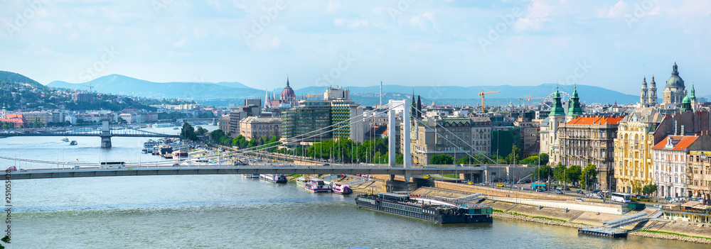 Bridges and Parliament of Budapest