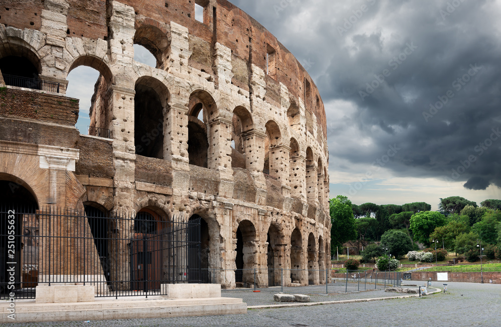 Thunder clouds over Colosseum