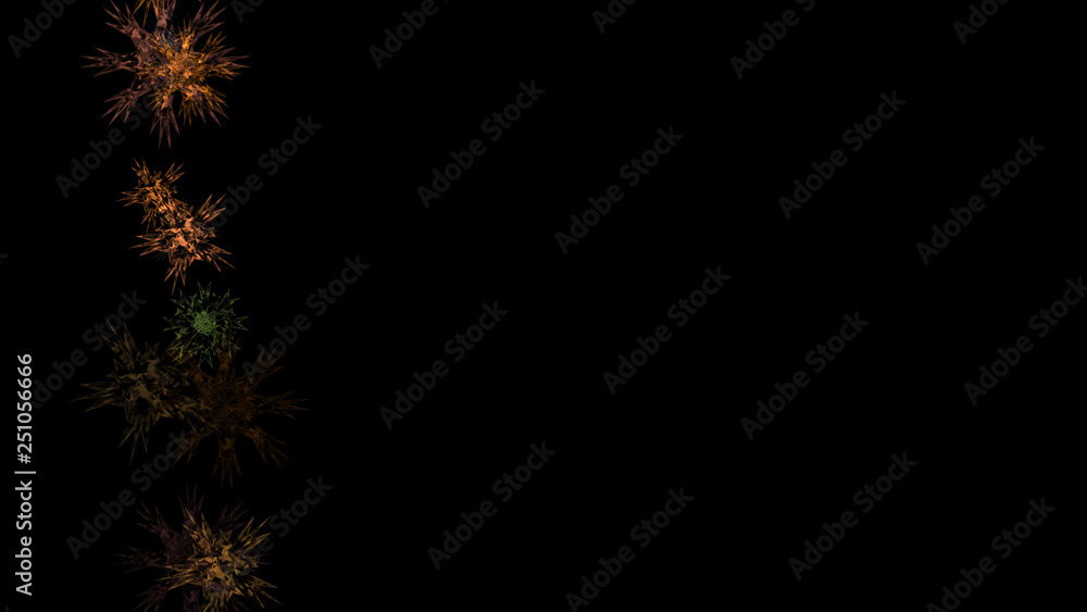 Fototapeta premium Abstract background with a variety of colorful snowflakes. Big and small.