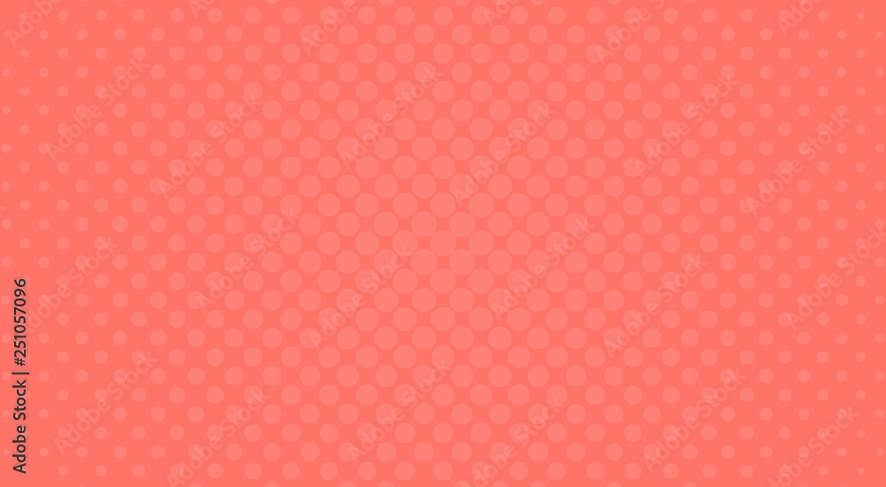Pink halftone gradient dots background. Vector illustration.