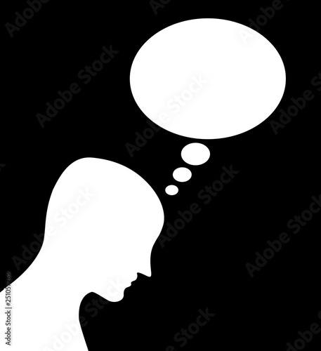 Man thinking in the darkness - depression and loneliness concept
