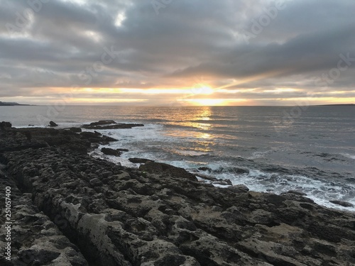 sunset over the sea Ireland 