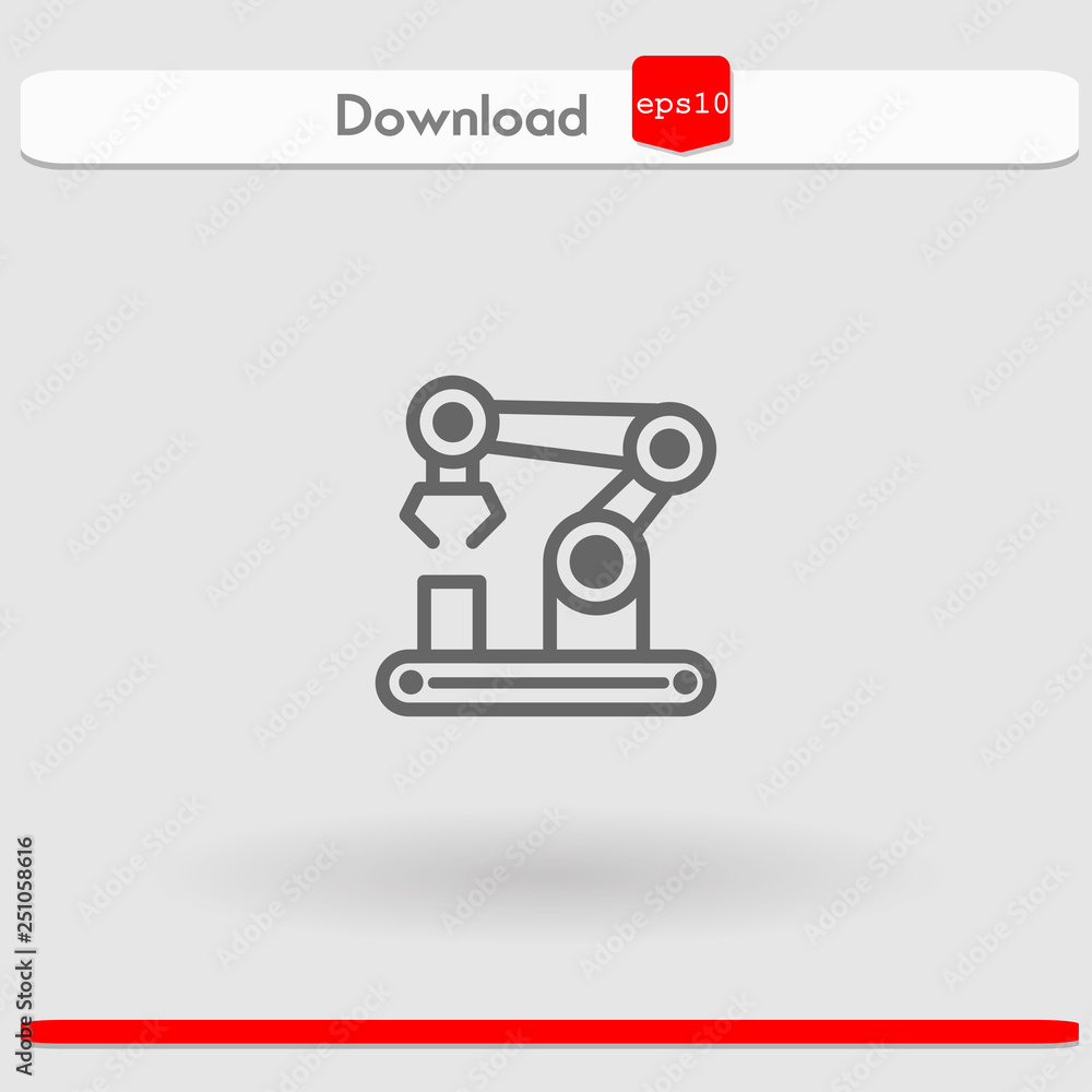 robot arm vector icon robot arm vector icon