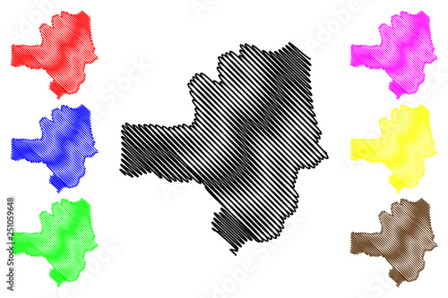 Zamfara State (Subdivisions of Nigeria, Federated state of Nigeria) map vector illustration, scribble sketch Zamfara map