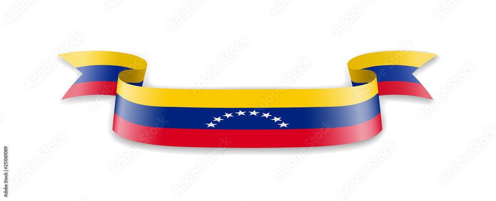 Venezuela flag in the form of wave ribbon. Vector illustration. Venezuela flag in the form of wave ribbon. Vector illustration.