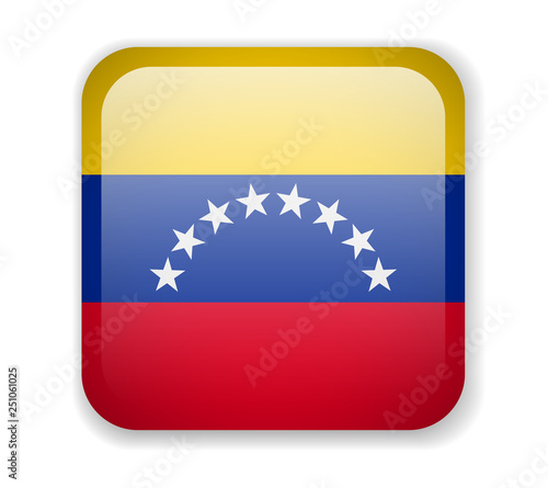 Free Download Venezuela flag bright square icon. Vector Illustration - GFXLoad