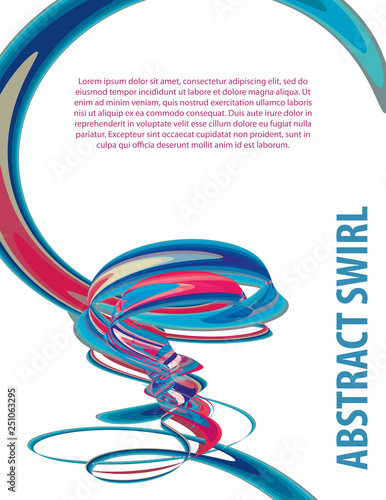 Artistic background with swirl. Vector pattern. CMYK colors