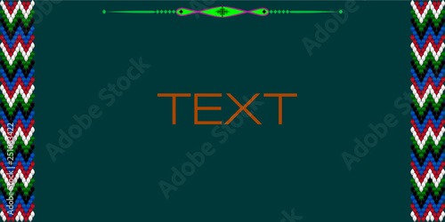 Frame for text with a pattern on bedouin fabric Sadu9.