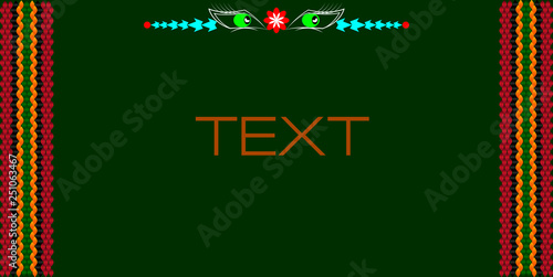  Frame for text with a pattern on bedouin fabric Sadu6.