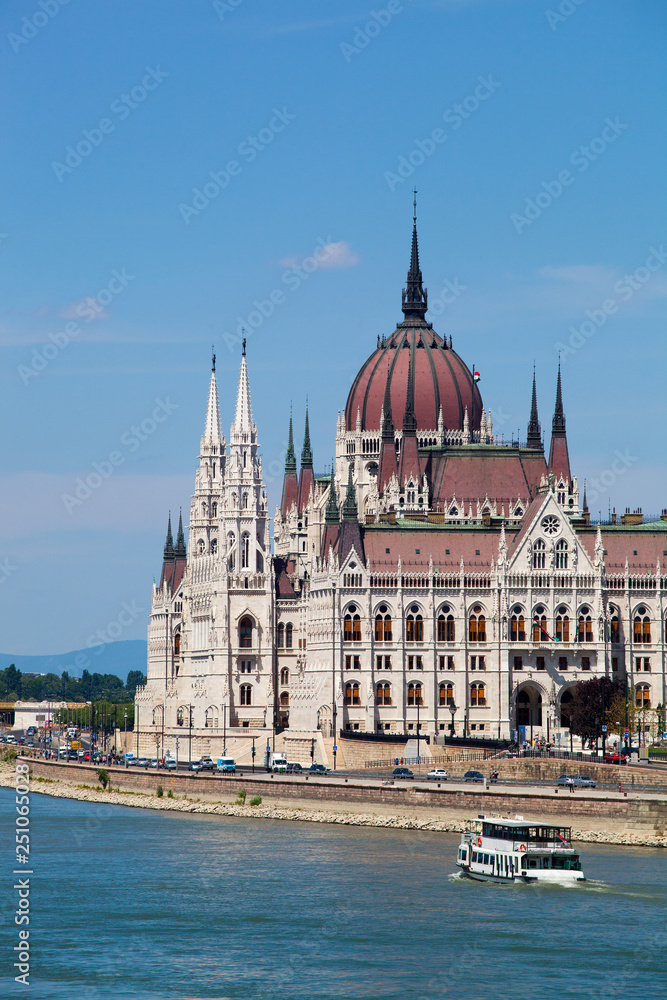 the beautiful building of the Parliament in Budapest, Hungary