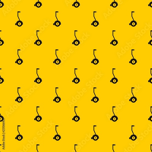 Electrical self balancing scooter pattern seamless vector repeat geometric yellow for any design
