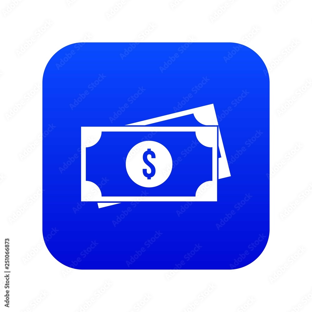 American dollars icon digital blue for any design isolated on white vector illustration American dollars icon digital blue for any design isolated on white vector illustration