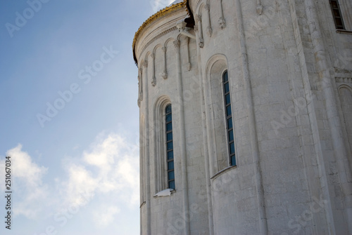 Assumption church in Vladimir town, Russia, famous by its frescoes painted by Andrey Rublev. Popular landmark. Color photo. photo