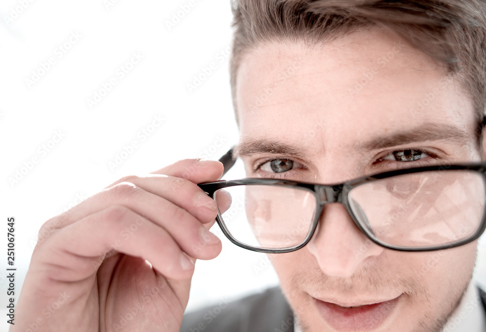 Portrait of handsome guy with eyeglasses Portrait of handsome guy with eyeglasses