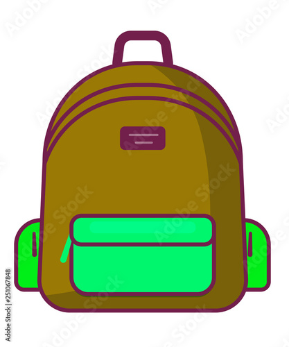 Backpack icon - vector school symbol - travel icon