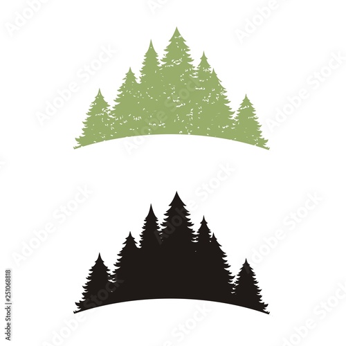 Christmas tree silhouette