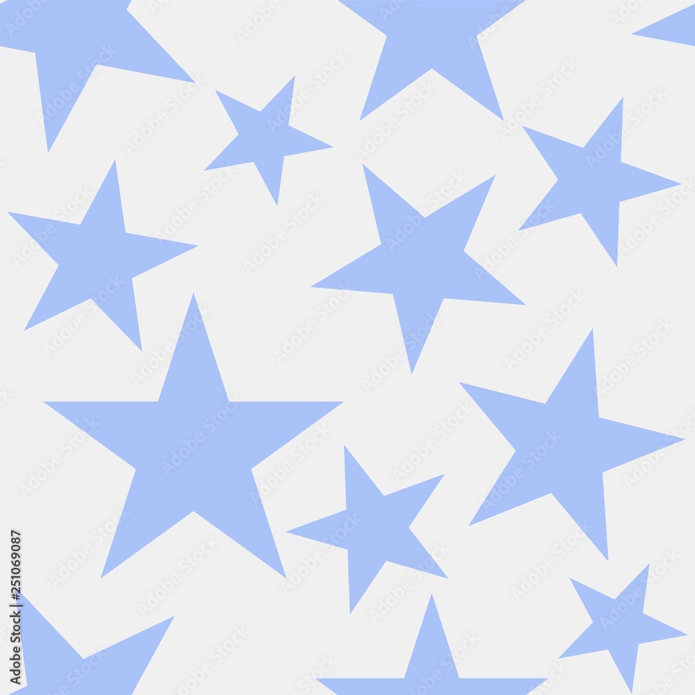 Blue stars on gray background. Vector seamless drawing. Blue stars on gray background. Vector seamless drawing.