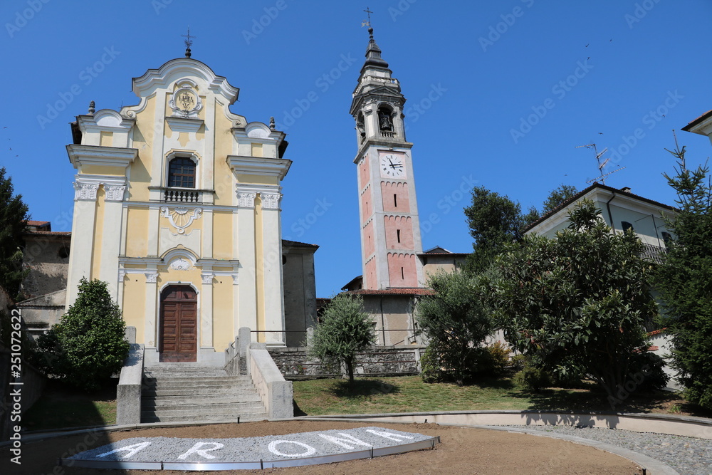 Church at piazza s. graziano in Arona, Italy