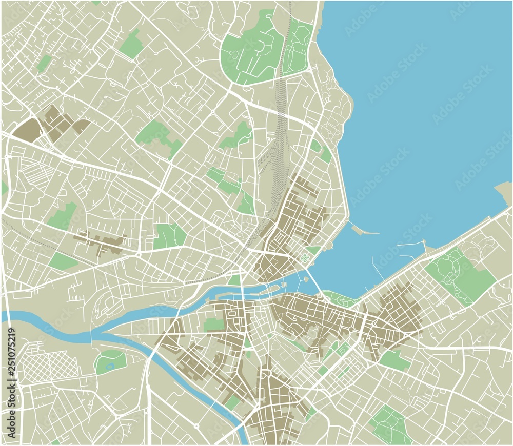 Vector city map of Geneva with well organized separated layers. Stock ...