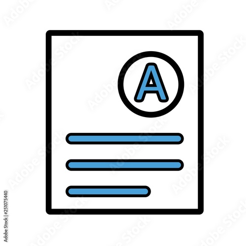 Vector A Grade Icon