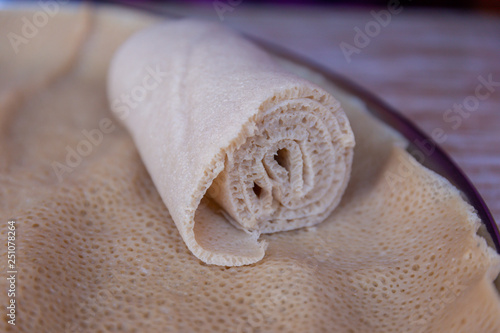 Injera, a staple food of Ethiopia photo