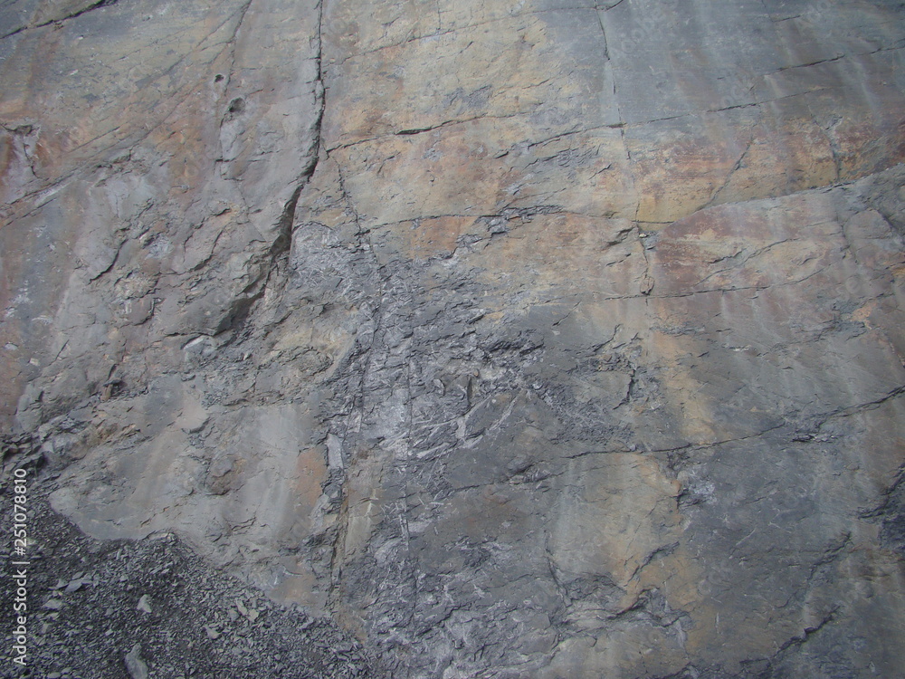 Fototapeta premium Mountain with fossil imprints of prehistoric plants, Ancash province, Peru 