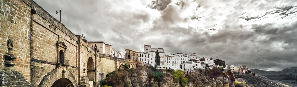 Picturesque view of Ronda city.  Spain