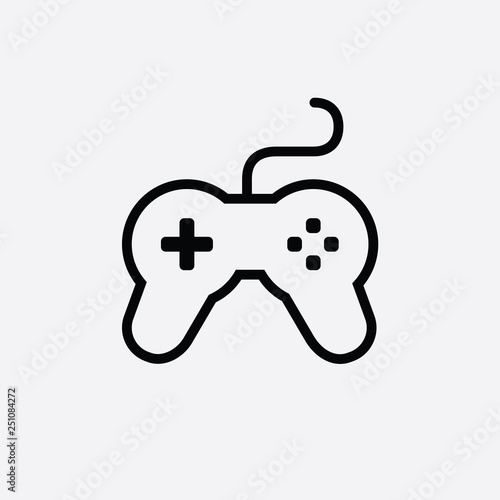 game console icon. video gaming joystick. vector