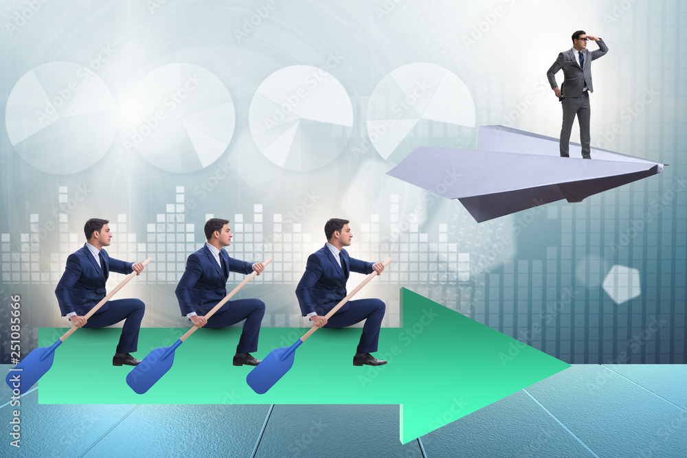 Leadership concept with various business people Leadership concept with various business people