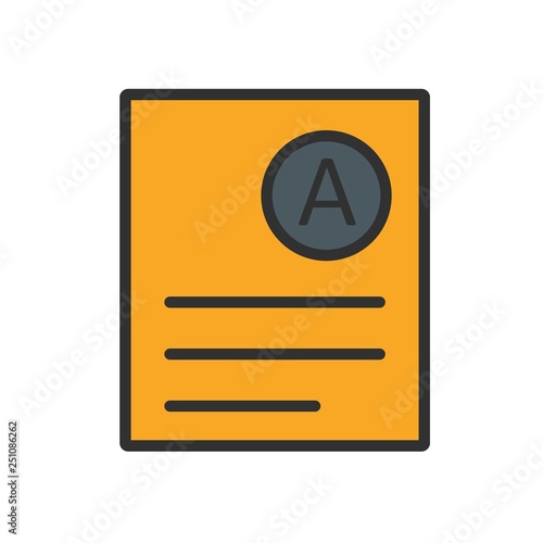 Vector A Grade Icon