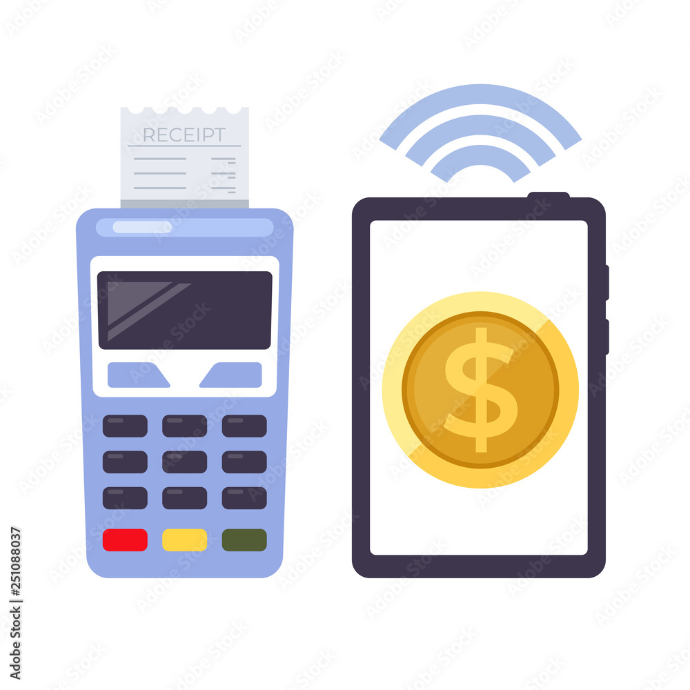 Mobile payment money online transfer internet modern technology concept. Vector design graphic isolated flat icon illustration Mobile payment money online transfer internet modern technology concept. Vector design graphic isolated flat icon illustration