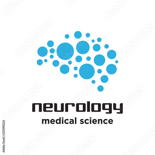 neurology brain medical science logo icon vector template